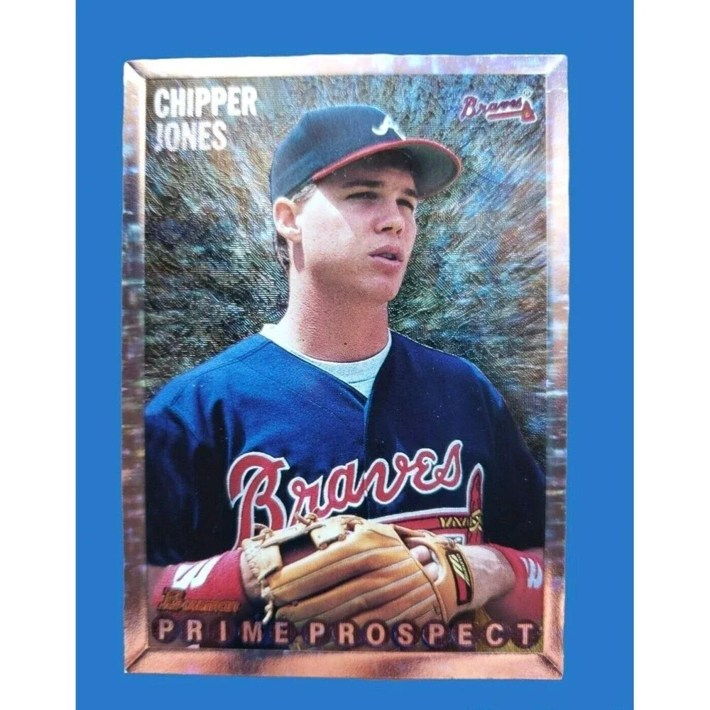 1995 Bowman SILVER FOIL CHIPPER JONES PRIME PROSPECT Card#262 Atlanta Braves HOF